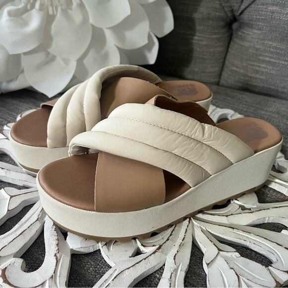 Sorel Slip On Platform Sandals Shoes Women’s 7.5 - Picture 1 of 12